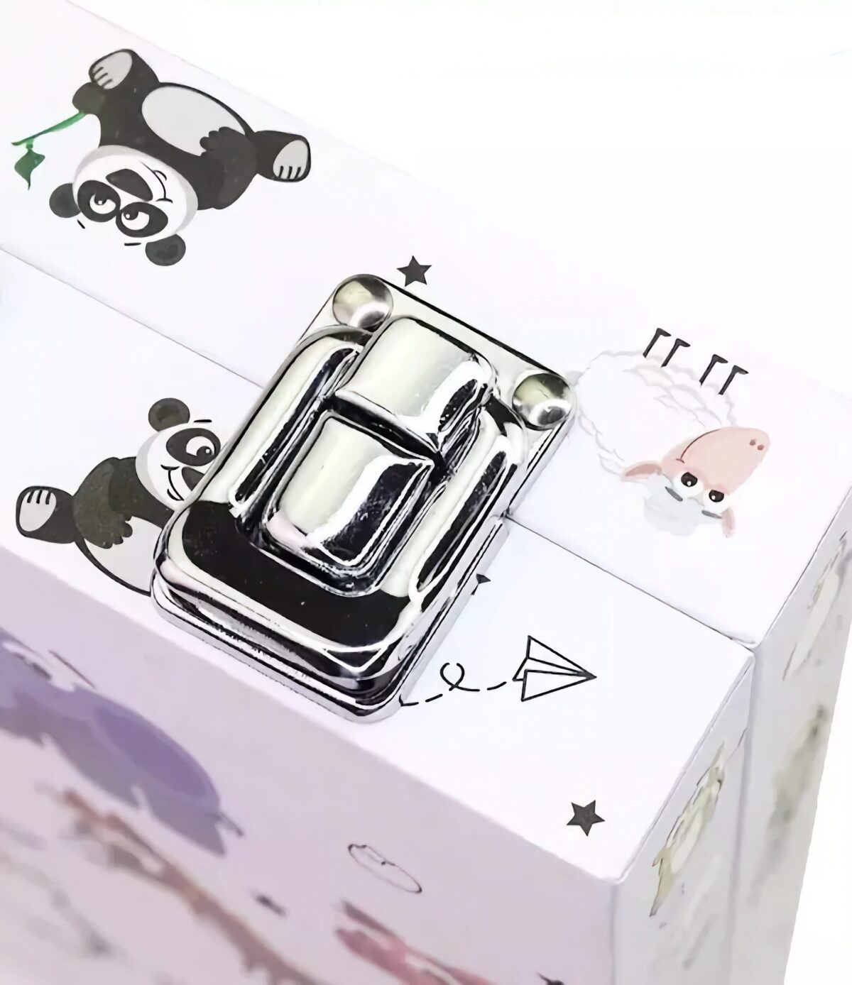 Trusa Pictura si Desen, Valiza Metalica, 64 de Articole, Carte de Colorat, Incluse Culori Tempera Pastel, 30 x 25 x 5 cm - imagine 14