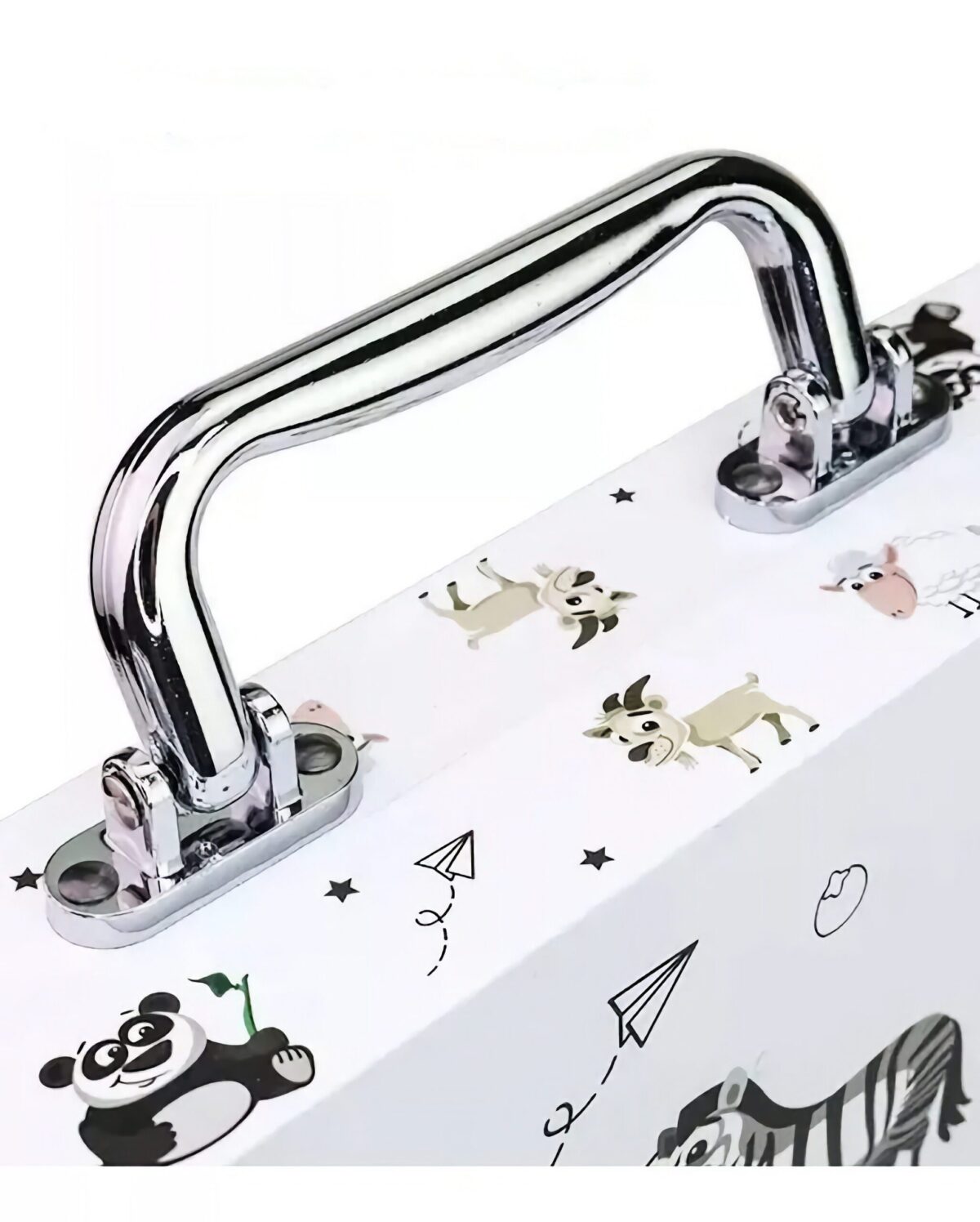 Trusa Pictura si Desen, Valiza Metalica, 64 de Articole, Carte de Colorat, Incluse Culori Tempera Pastel, 30 x 25 x 5 cm - imagine 15