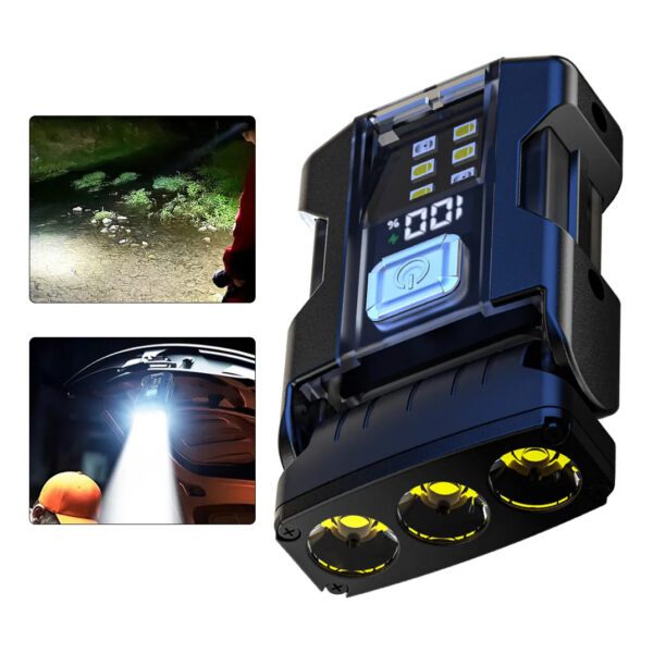 Lanterna LED breloc Miraza compacta cu afisaj digital si USB-C