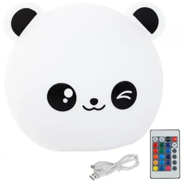 lampa de veghe pentru copii model panda cu telecomandă