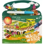 Carte de colorat cu apă, model vehicule