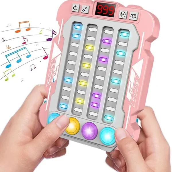 Jucărie electronică ritm muzical roz lumini LED