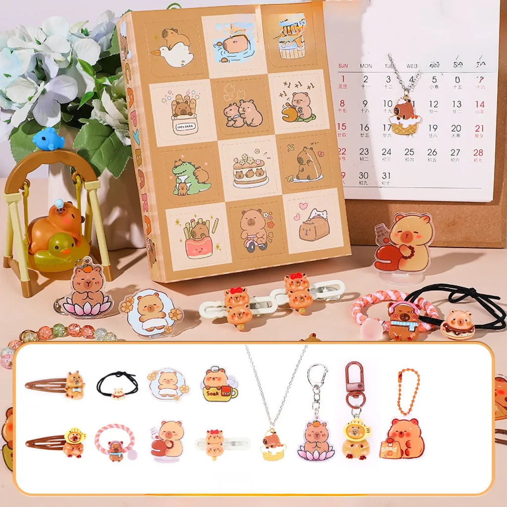 calendar advent capybara cu accesorii